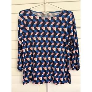 Boden geometric print top Size 8